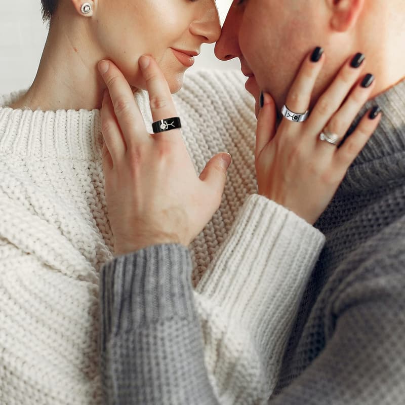 Matching Promise Rings for Best Friends & Couples - Stainless Steel