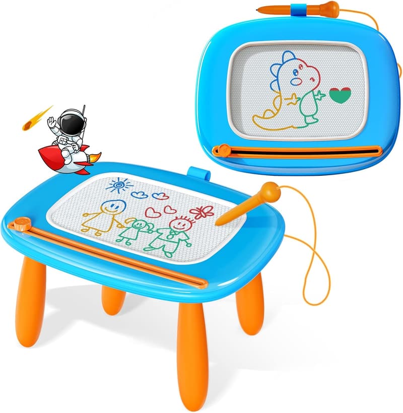 Magnetic Doodle Board for Toddlers - Learning Toy (Light Blue)
