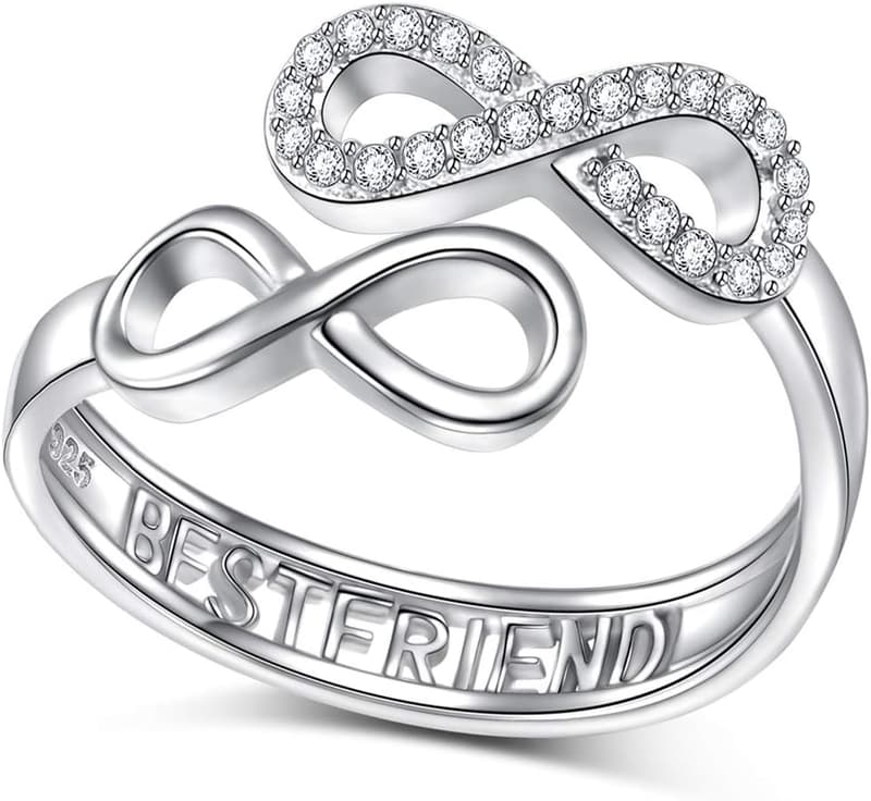 Infinity Friendship Ring in S925 Sterling Silver for Women