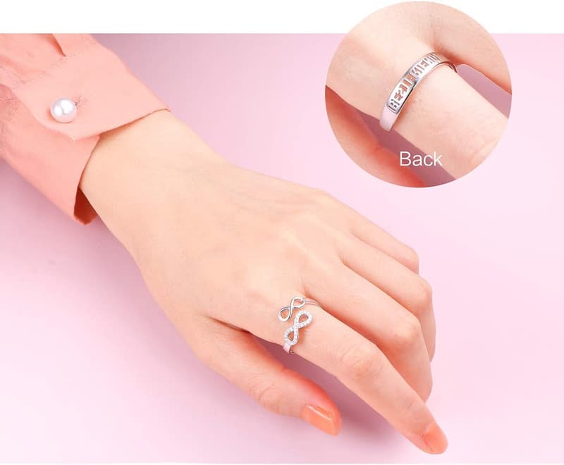 Infinity Friendship Ring in S925 Sterling Silver for Women