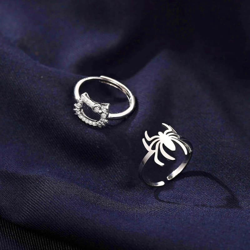 Matching Spider Kitty Charm Bracelets for Couples & Friends