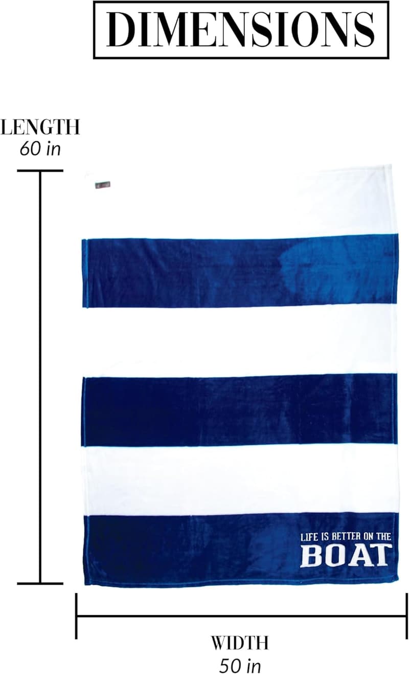 Housewarming Gift: Striped Royal Plush 50x60