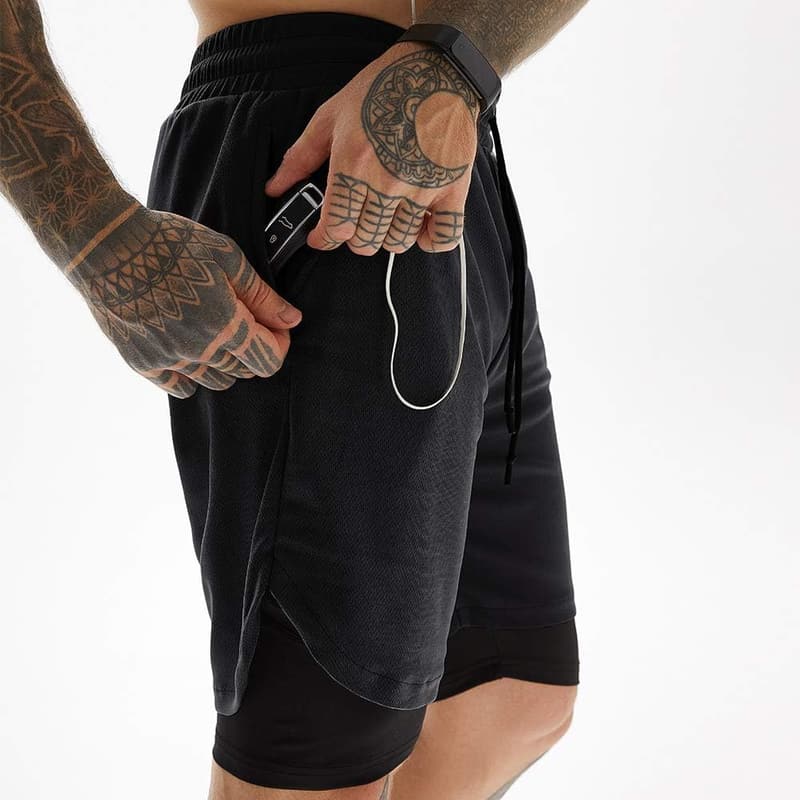 Men's Lightweight 2-in-1 Workout Running Shorts, 7 Inch