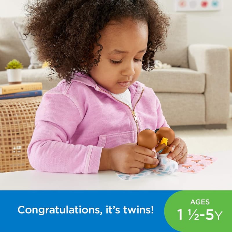 Fisher-Price Little People Snuggle Twins Figure Set for Toddlers