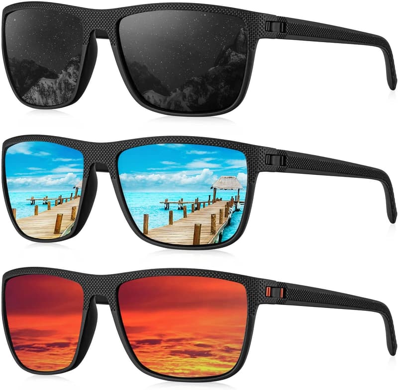 Lightweight Polarized Sunglasses for Men with UV Protection
