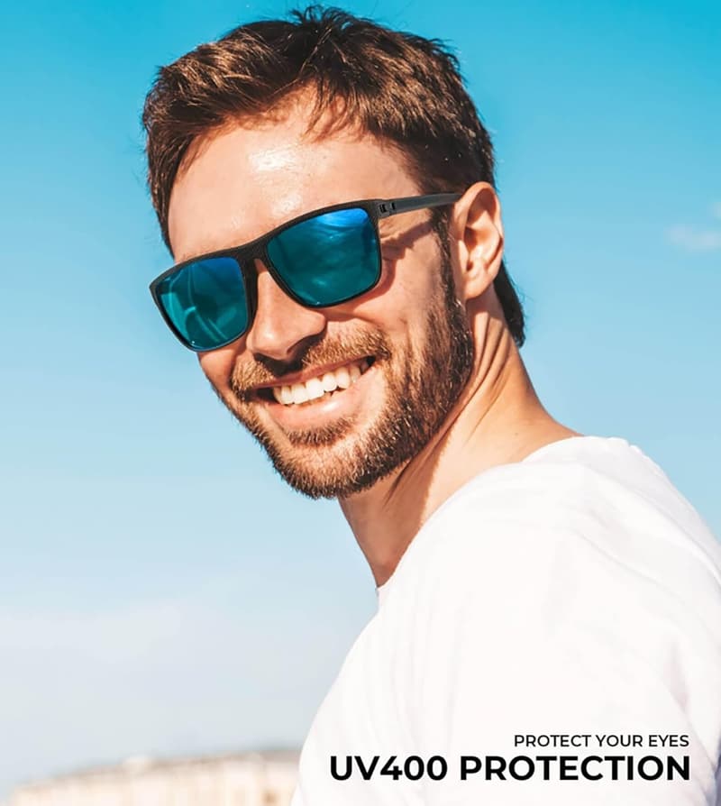 Lightweight Polarized Sunglasses for Men with UV Protection