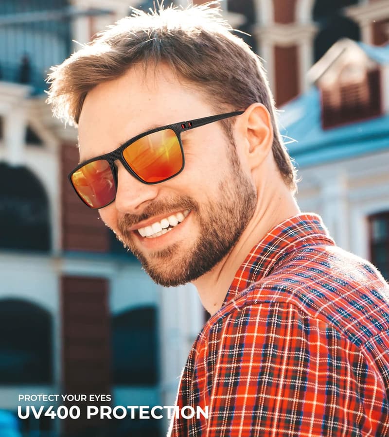 Lightweight Polarized Sunglasses for Men with UV Protection
