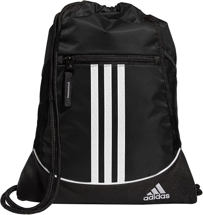 adidas Alliance Drawstring Backpack, Lightweight Gym Bag