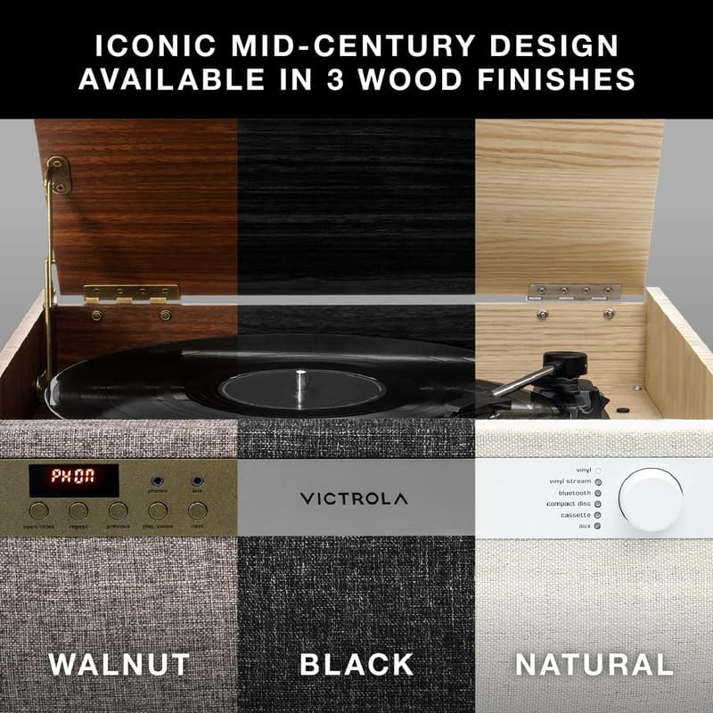Victrola Century 6-in-1 Vinyl Record Player & Music Center