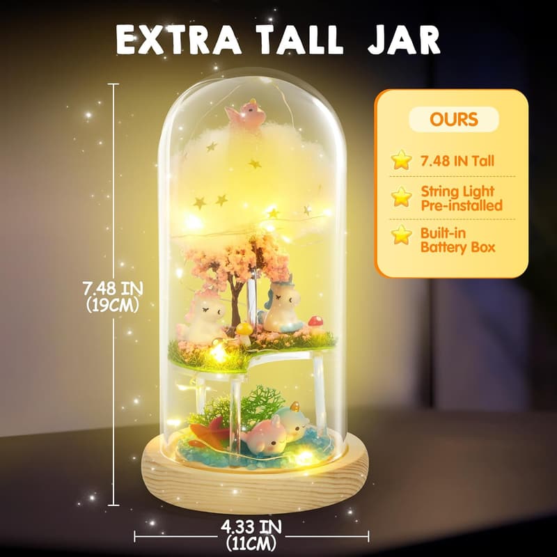 Unicorn Night Light Craft Kit for Birthday Gifts - Ages 6-12