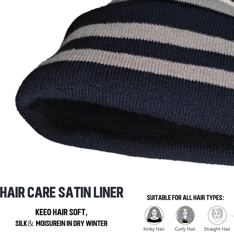 Cuffed Knit Beanie Hat for Winter