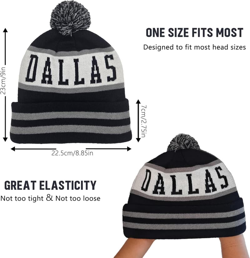 Cuffed Knit Beanie Hat for Winter