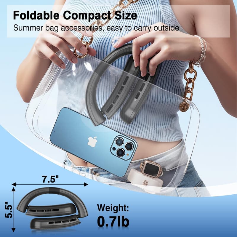 ChillGo Portable Neck Fan - 5200mAh Rechargeable, 4 Speeds, Black