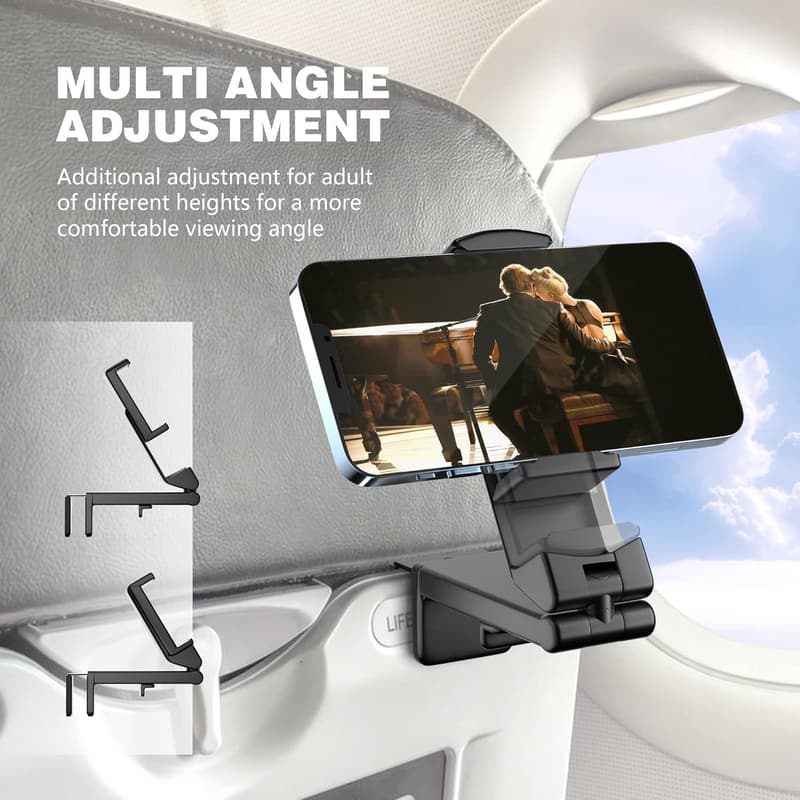 Universal Airplane Phone Holder Mount for Hands-Free Viewing