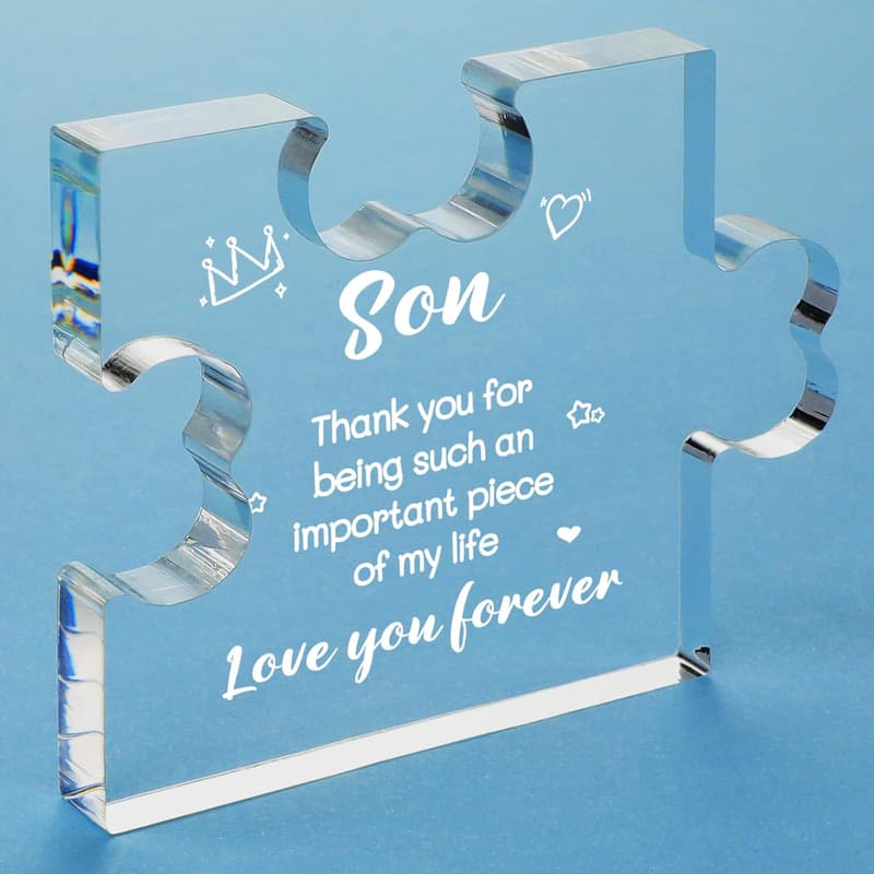 Personalized Acrylic Puzzle Plaque for Son’s Graduation