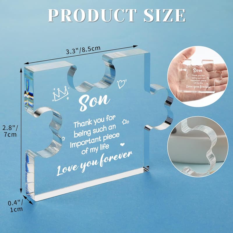 Personalized Acrylic Puzzle Plaque for Son’s Graduation