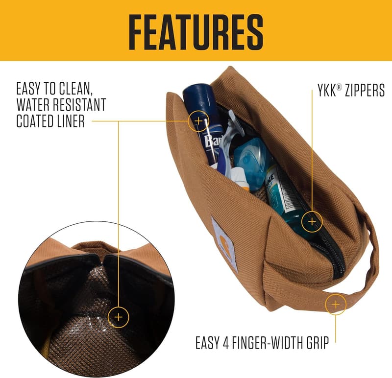 Carhartt Water-Resistant Toiletry Organizer for Travel Essentials