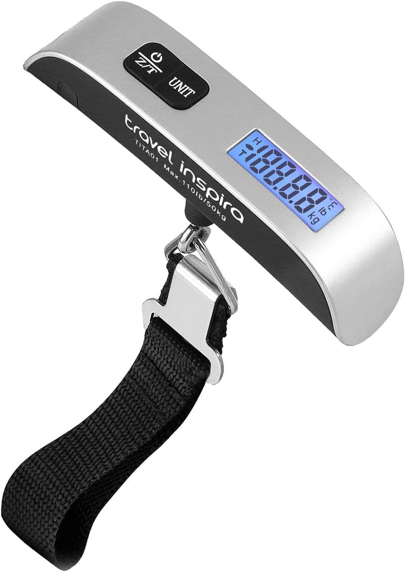 Portable Digital Luggage Scale - 110 lbs Capacity, Battery Included