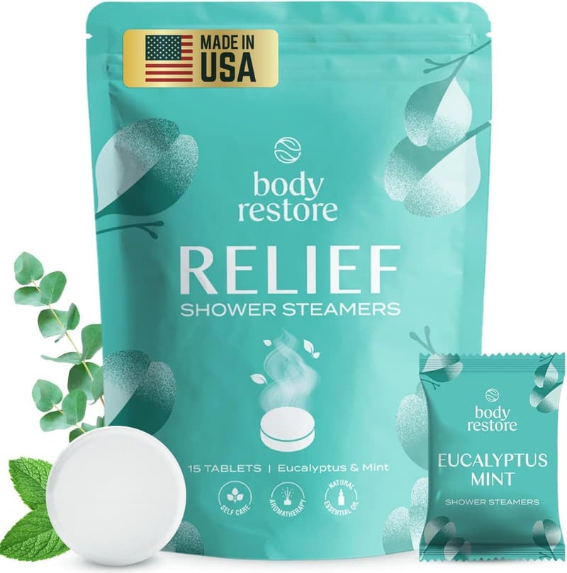 Eucalyptus Aromatherapy Shower Steamers - 15 Pack for Self-Care
