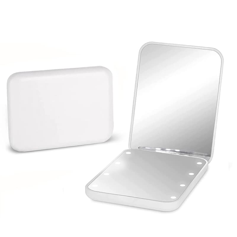 LED Lighted Compact Travel Makeup Mirror for Women