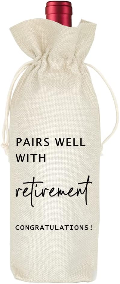 Retirement Wine Bag - Gift for Him/Her, Colleagues & Friends