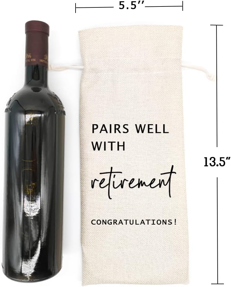 Retirement Wine Bag - Gift for Him/Her, Colleagues & Friends