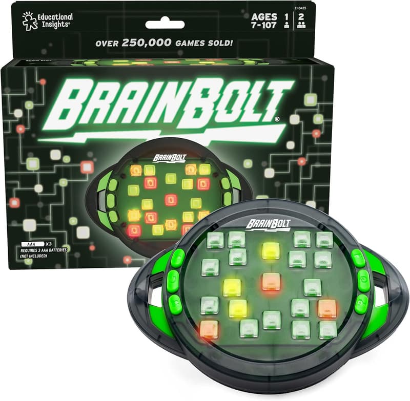BrainBolt Memory Game - Electronic Brain Teasers for Ages 7+