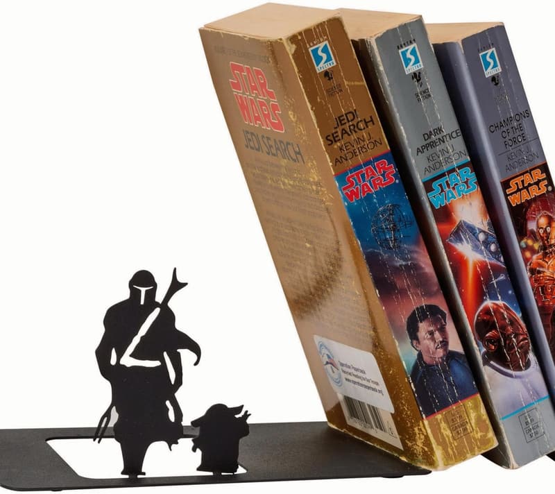 Black Metal Bookends – Heavy Duty Non-Slip Decor for Home & Office