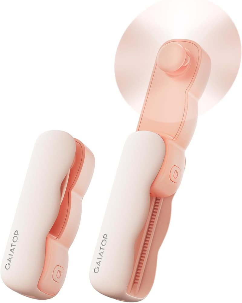 Cute Clouds Mini Handheld Fan - 3-Speed USB Rechargeable for Summer