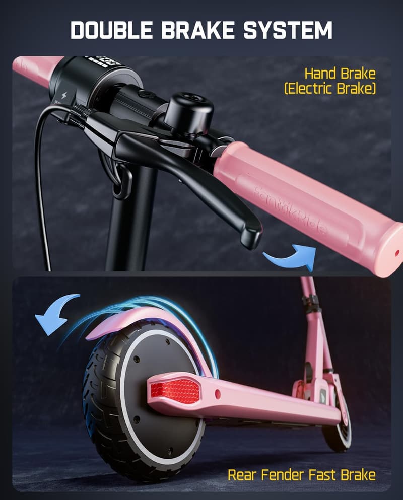 Foldable Electric Scooter for Kids, Height Adjustable, LED Battery
