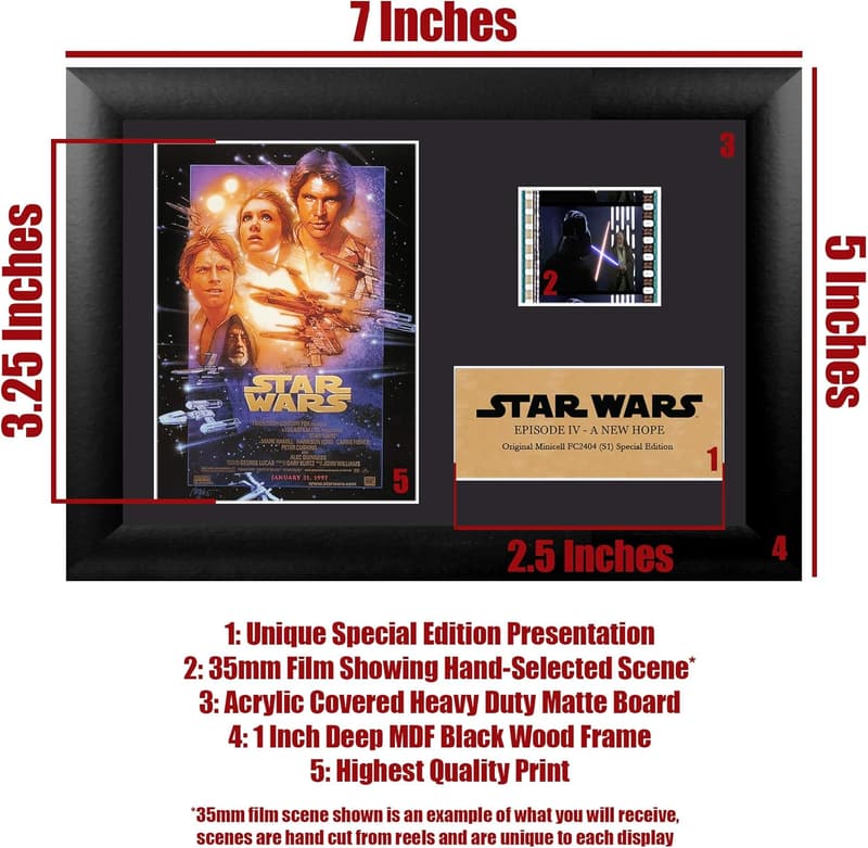 Star Wars Episode IV 35mm Film Cell Display - Special Edition