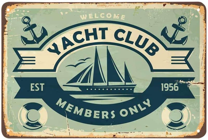 Nautical Vintage Tin Sign for Cafes & Bars - 8x12 Inch