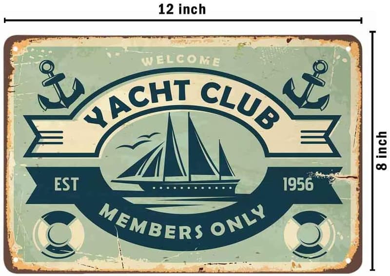 Nautical Vintage Tin Sign for Cafes & Bars - 8x12 Inch
