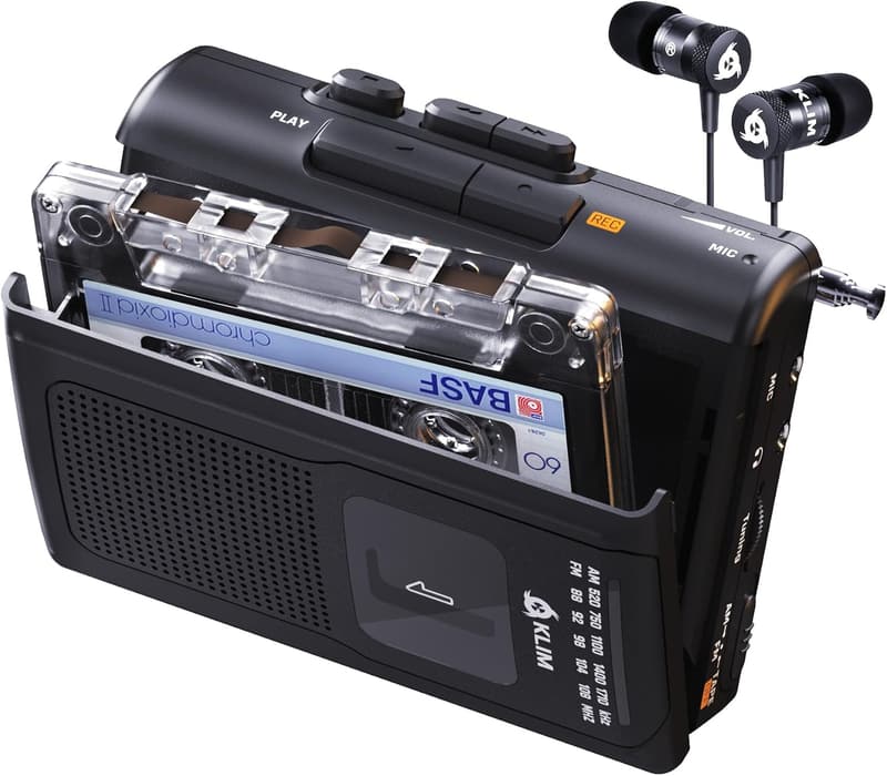 Portable KLIM K8 Cassette Tape Player & Recorder with AM/FM
