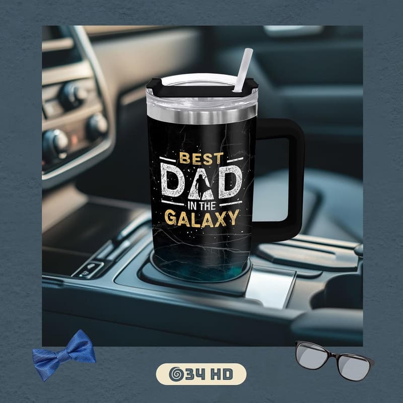 Father's Day 40oz Stainless Steel Tumbler - Best Dad Ever