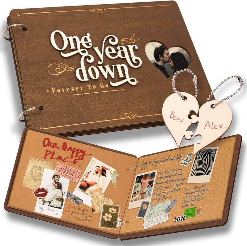 First Anniversary Scrapbook for Him and Her - One Year Gift