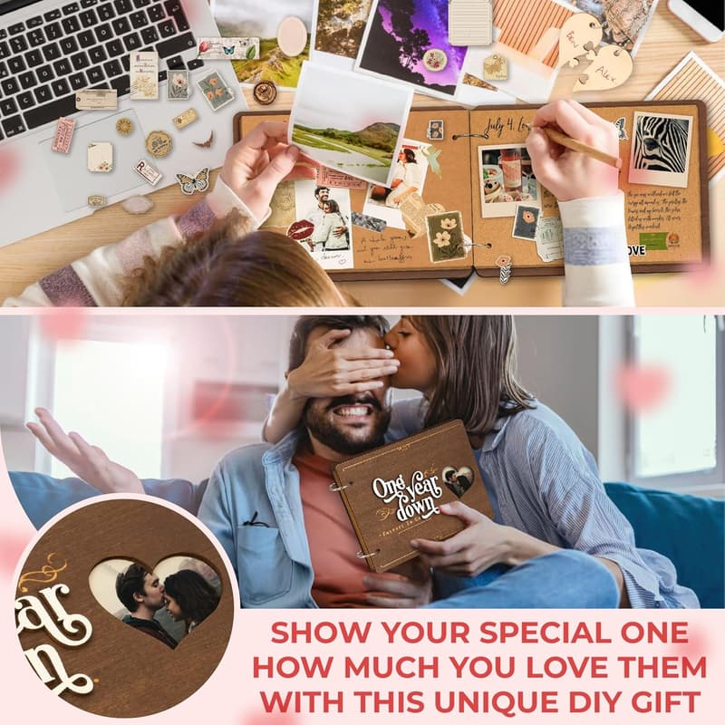 First Anniversary Scrapbook for Him and Her - One Year Gift