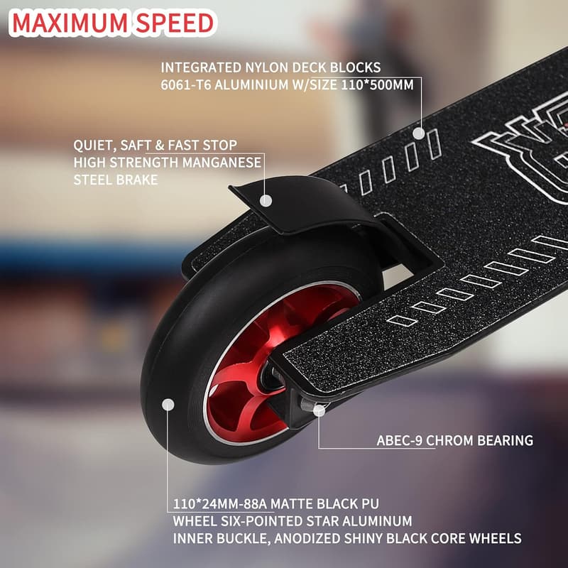Stunt Scooter for Kids 8+ - Colorful BMX Trick Scooter