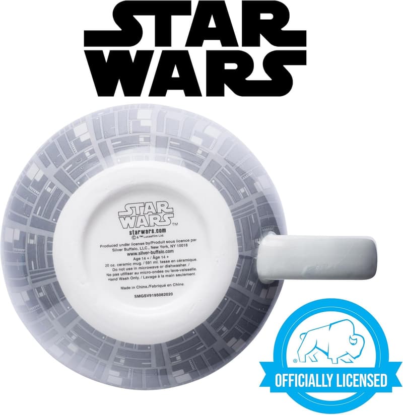 Star Wars 3D Sculpted Death Star Ceramic Mug - 20 oz