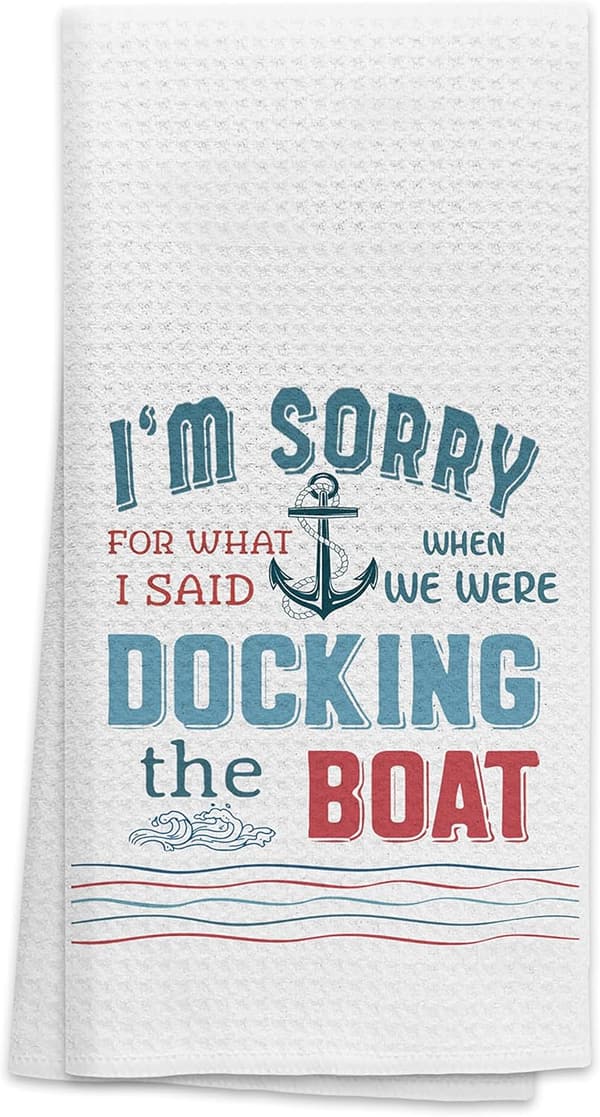 Nautical Anchor Dish Towels - Absorbent Kitchen & Bathroom Gifts