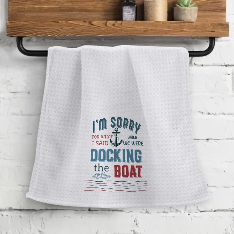 Nautical Anchor Dish Towels - Absorbent Kitchen & Bathroom Gifts