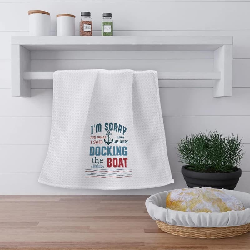 Nautical Anchor Dish Towels - Absorbent Kitchen & Bathroom Gifts