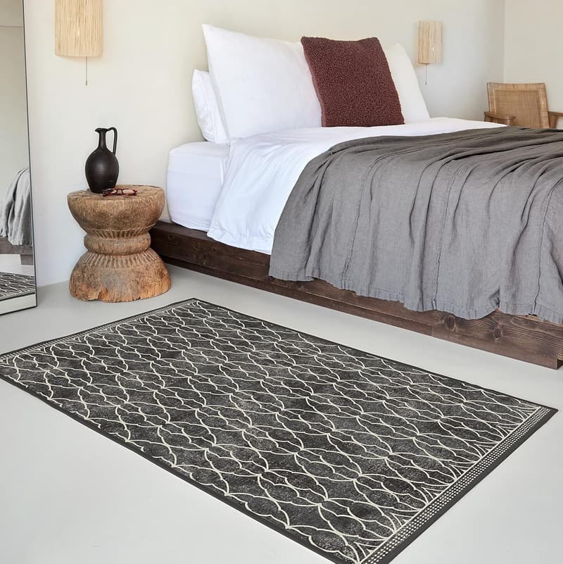 Star Wars Grogu Trellis Washable 3x5 Area Rug with Non-Slip Pad