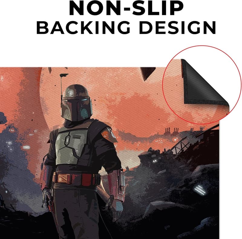 Gamer Room Decor: Custom Bobba Fett Rug (62x40 inches)
