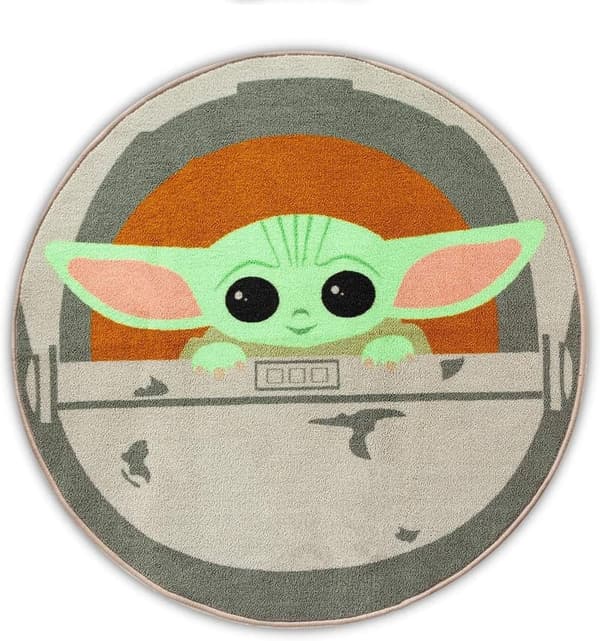 The Mandalorian Child 39-Inch Round Area Rug
