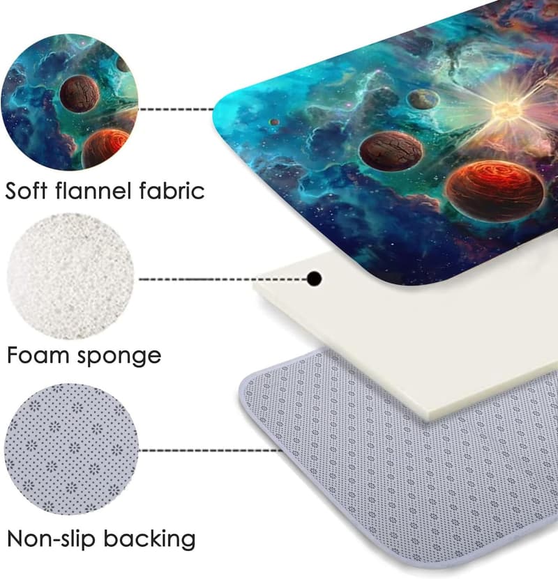 Galaxy Area Rug: 4'x6' Washable Starry Universe for Boys' Room