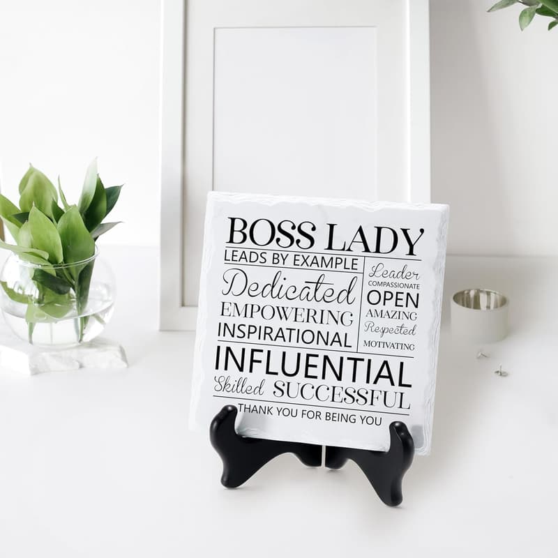 Boss's Day Boss Lady Plaque - Desk Decoration Gift for Women