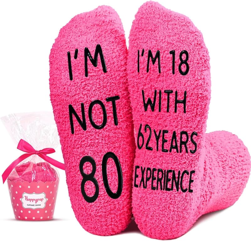 80th Birthday Socks for Men & Women Gift