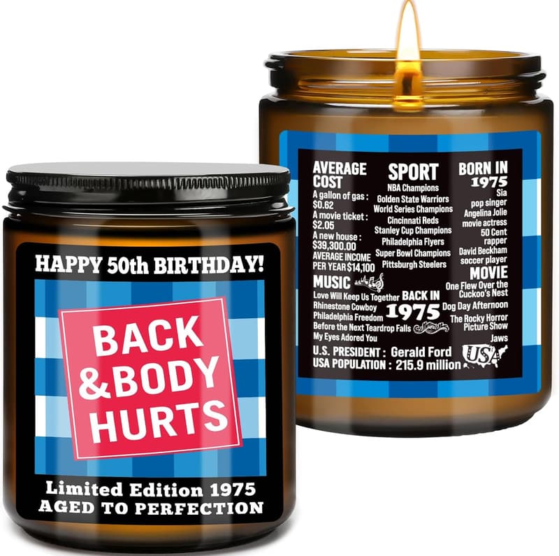 50th Birthday Limited Edition Scented Candles for Him/Her