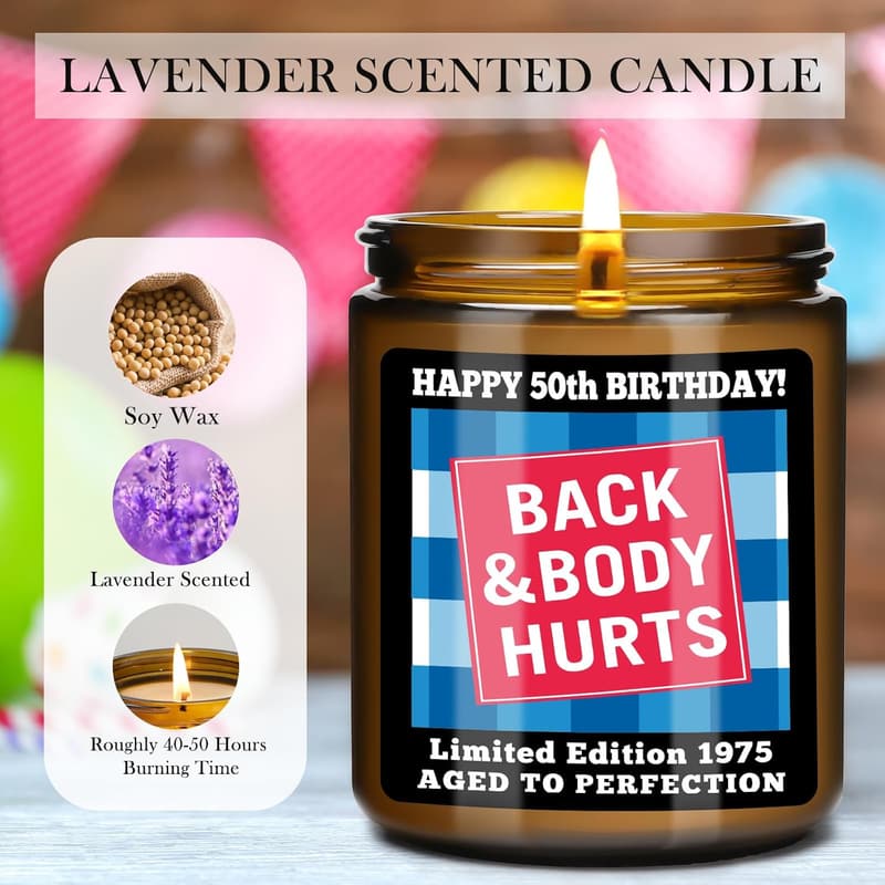 50th Birthday Limited Edition Scented Candles for Him/Her